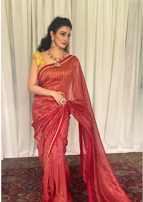 Shalini Passi’s Chanderi Saree With Zardozi Border